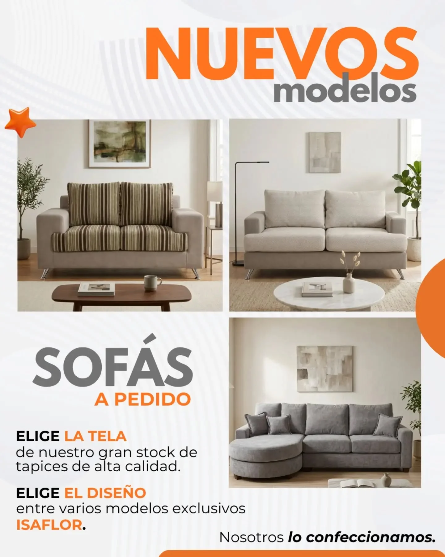 #APedido? ✨ ¡Nuevos modelos para elegir! Tres nuevos modelos de sofás  se suman