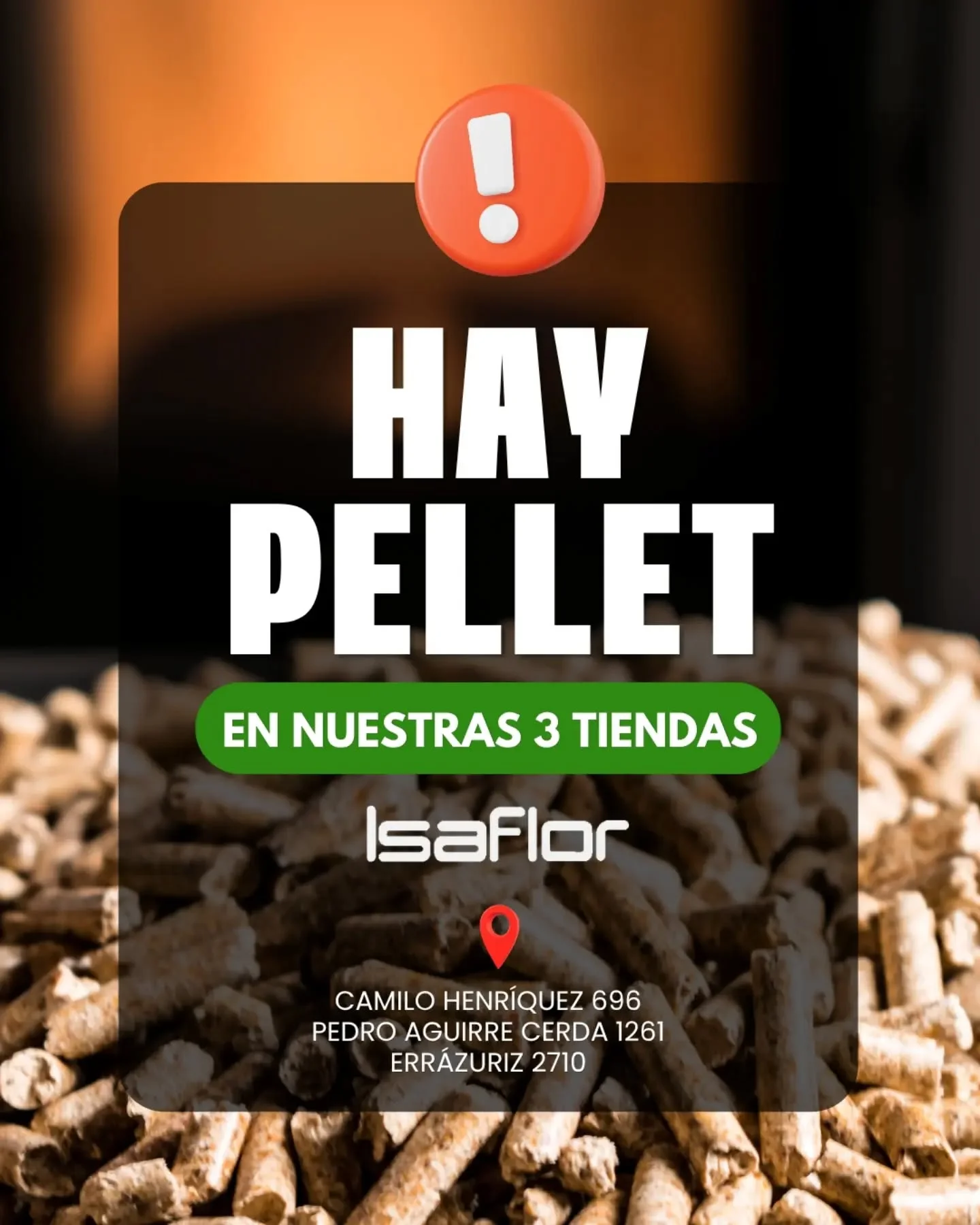 PELLET DISPONIBLE ‼️? Atención clientes, tenemos stock en nuestros 3 locales ✅️