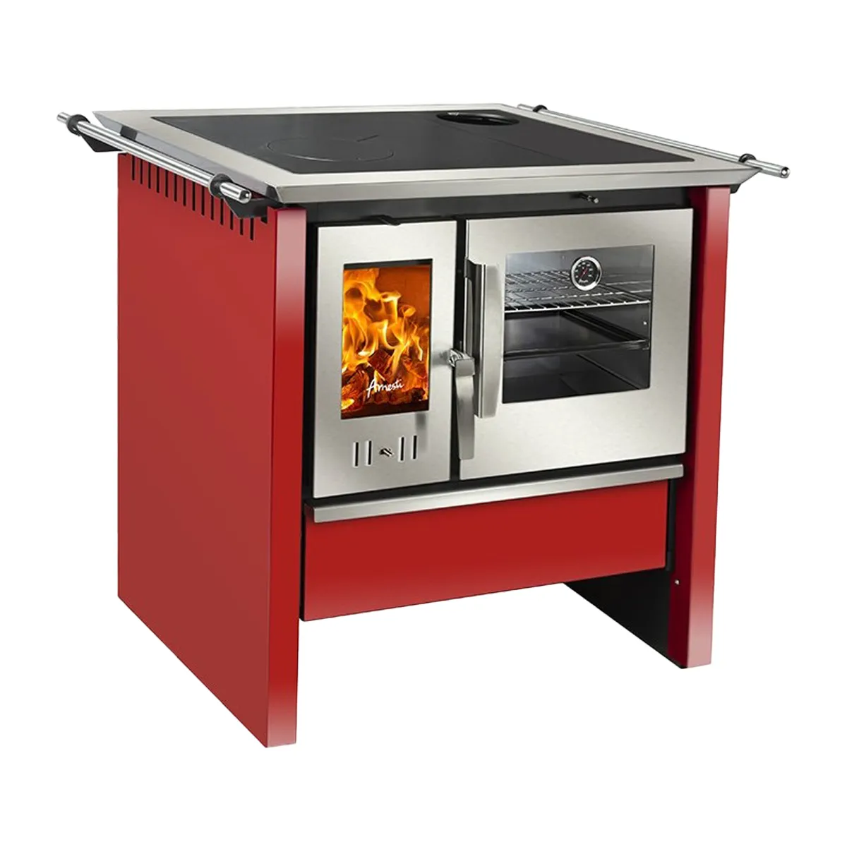 COCINA LEÑA ALLEGRA ROJA