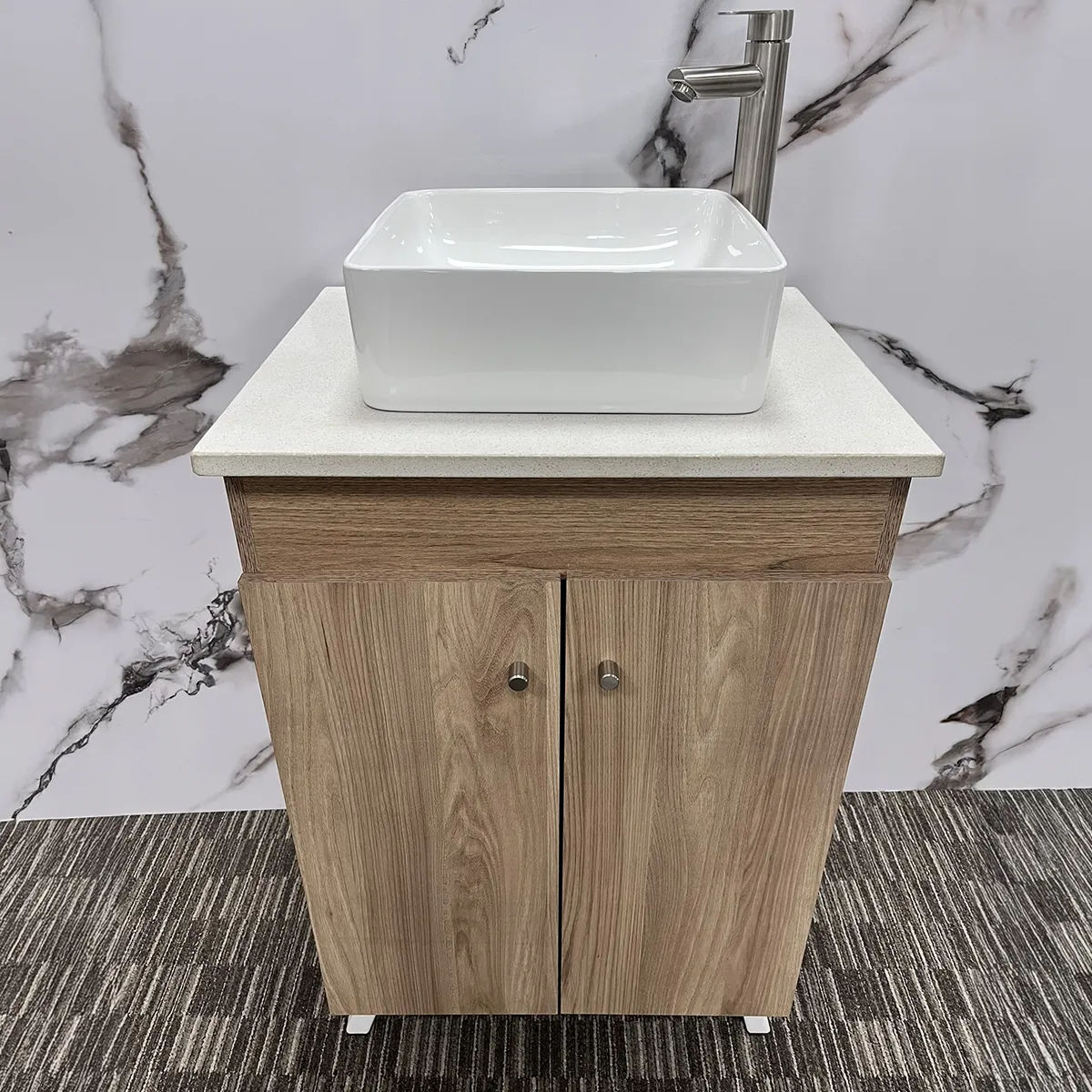 VANITORIO 60CM 2 PUERTAS C/CUARZO