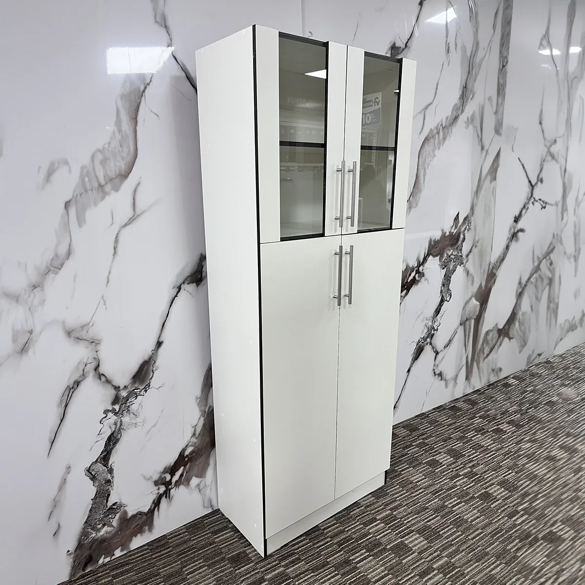 MUEBLE DESPENSA DOBLE 4 PUERTAS BLANCO