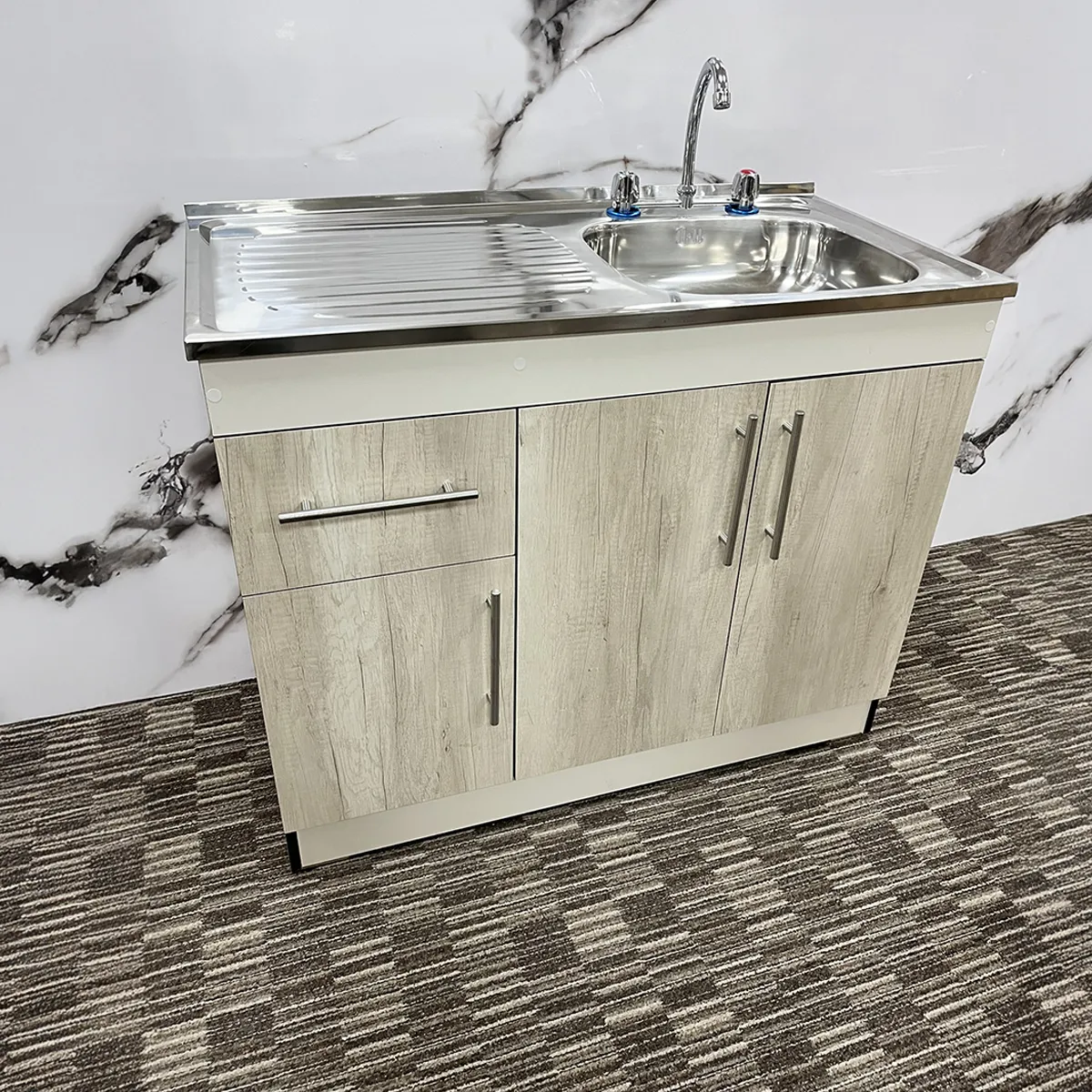 MUEBLE LAVAPLATOS 100CM IZQUIERDO C/GRIFERÍA TOSCANA