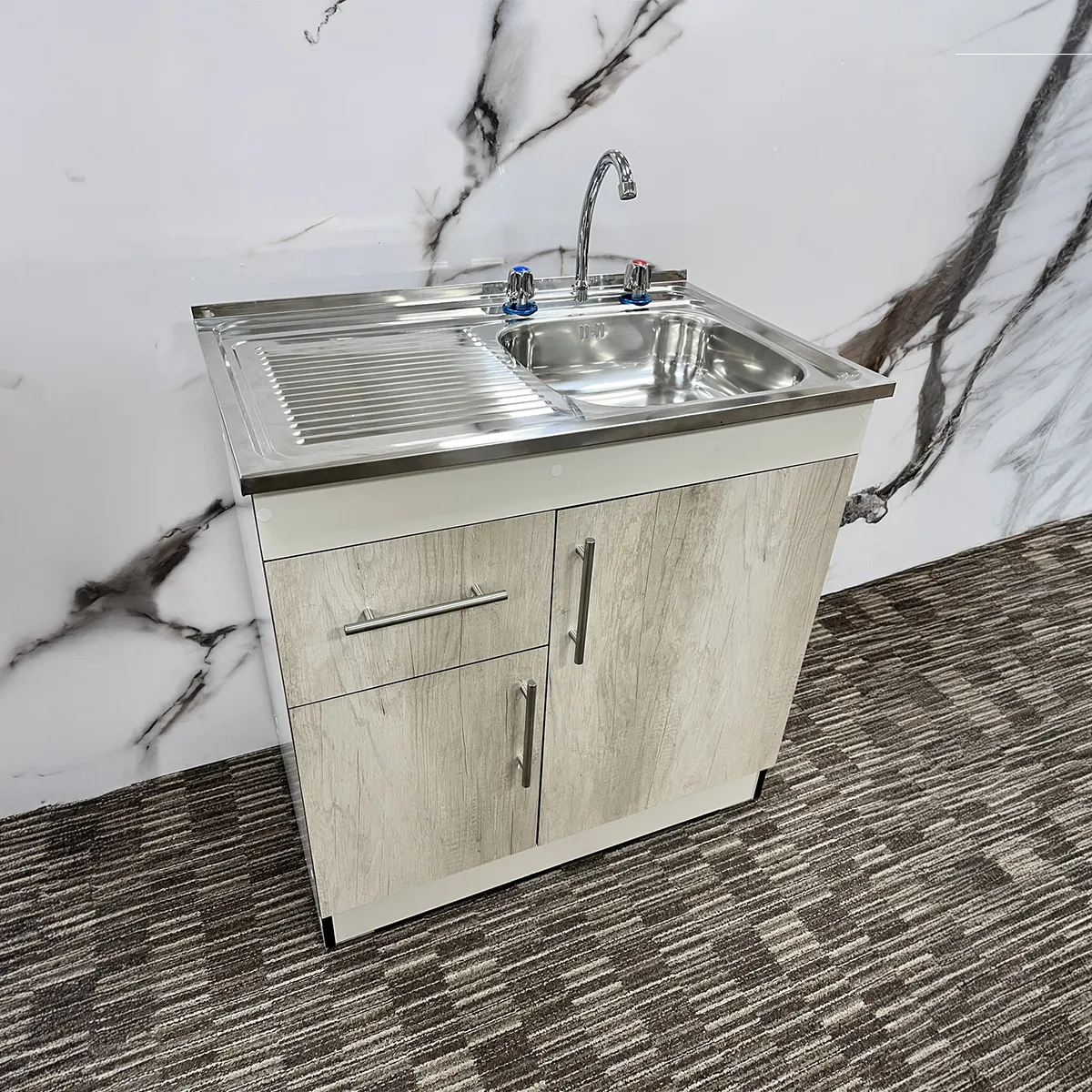 MUEBLE LAVAPLATOS IZQUIERDO C/GRIFERIA 80CM  TOSCANA