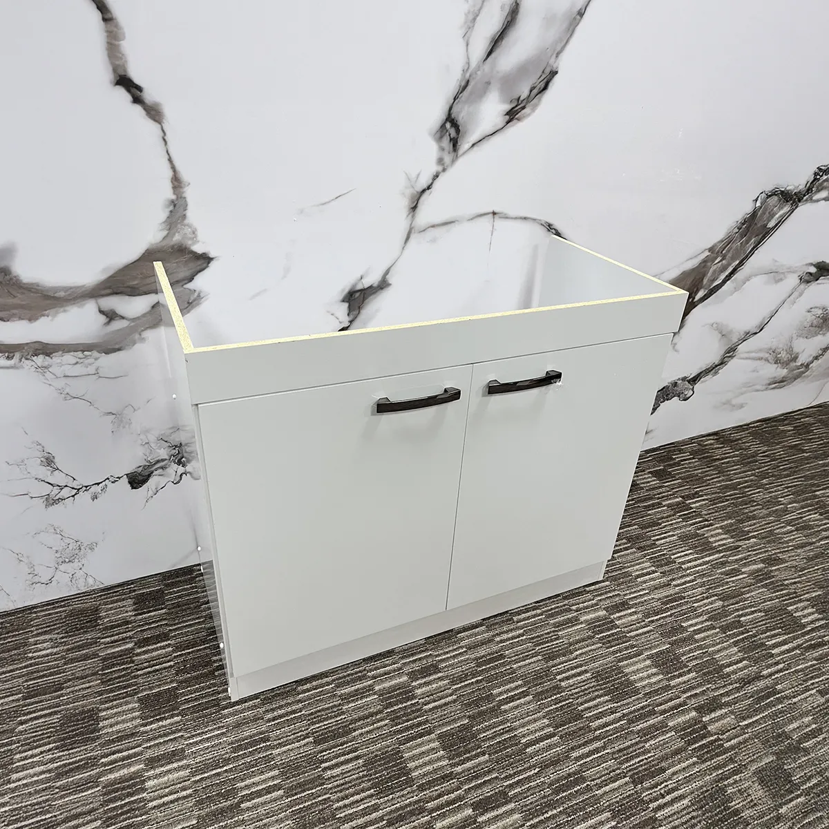 MUEBLE LAVAPLATOS 100CM 2 PUERTAS BLANCO MDP