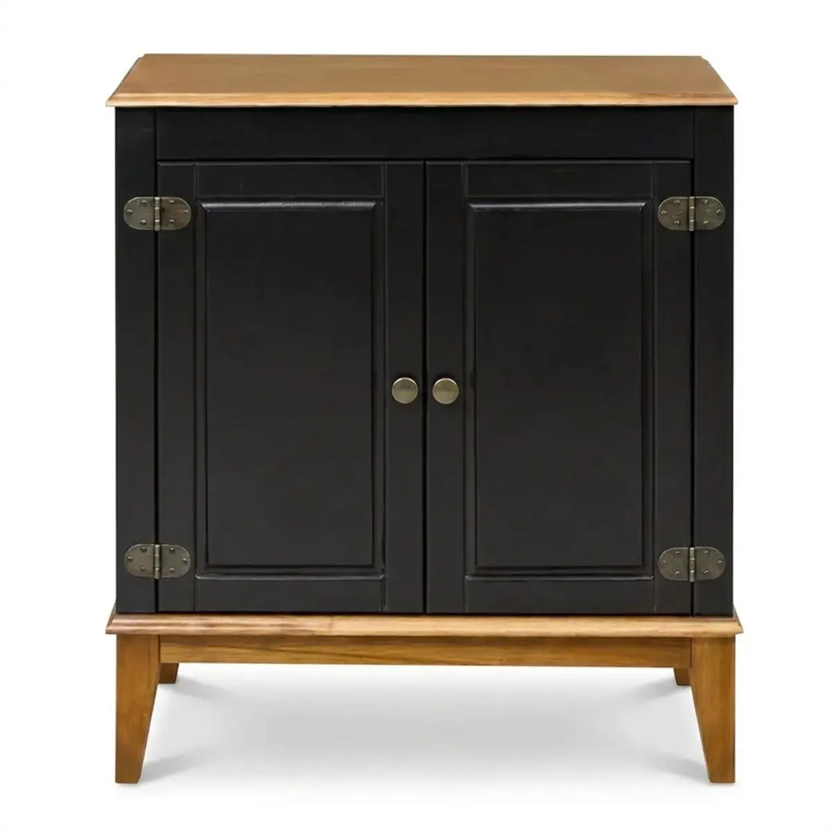 BUFFET MADERA PINO 2 PUERTAS NEGRO