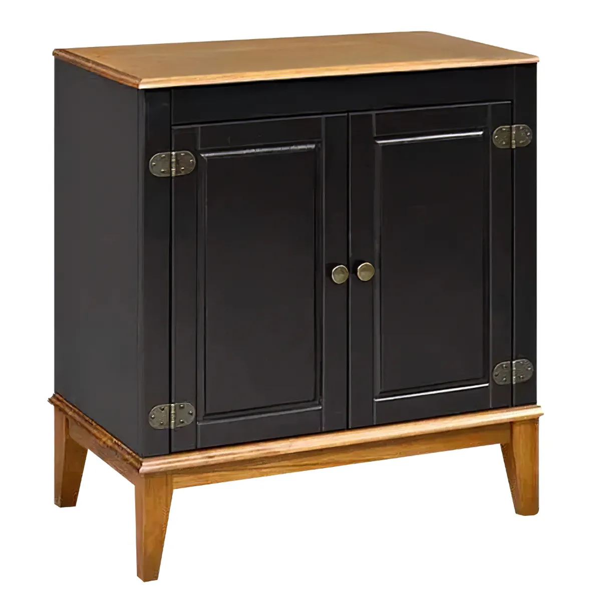 BUFFET MADERA PINO 2 PUERTAS NEGRO