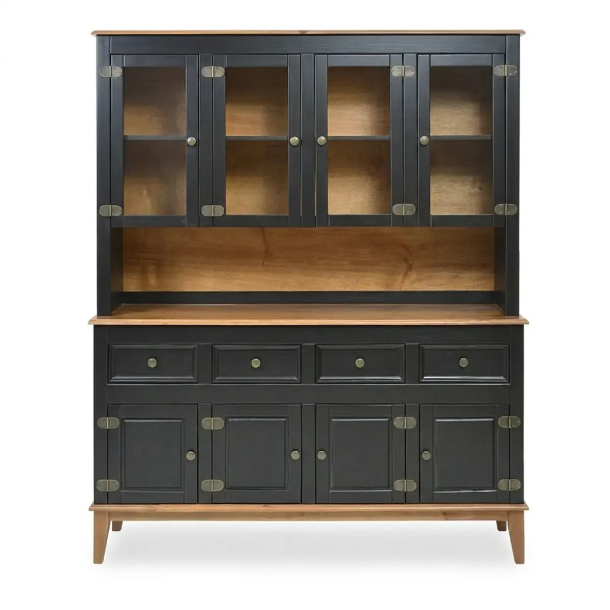 ESTANTE MADERA  VINTAGE NEGRO