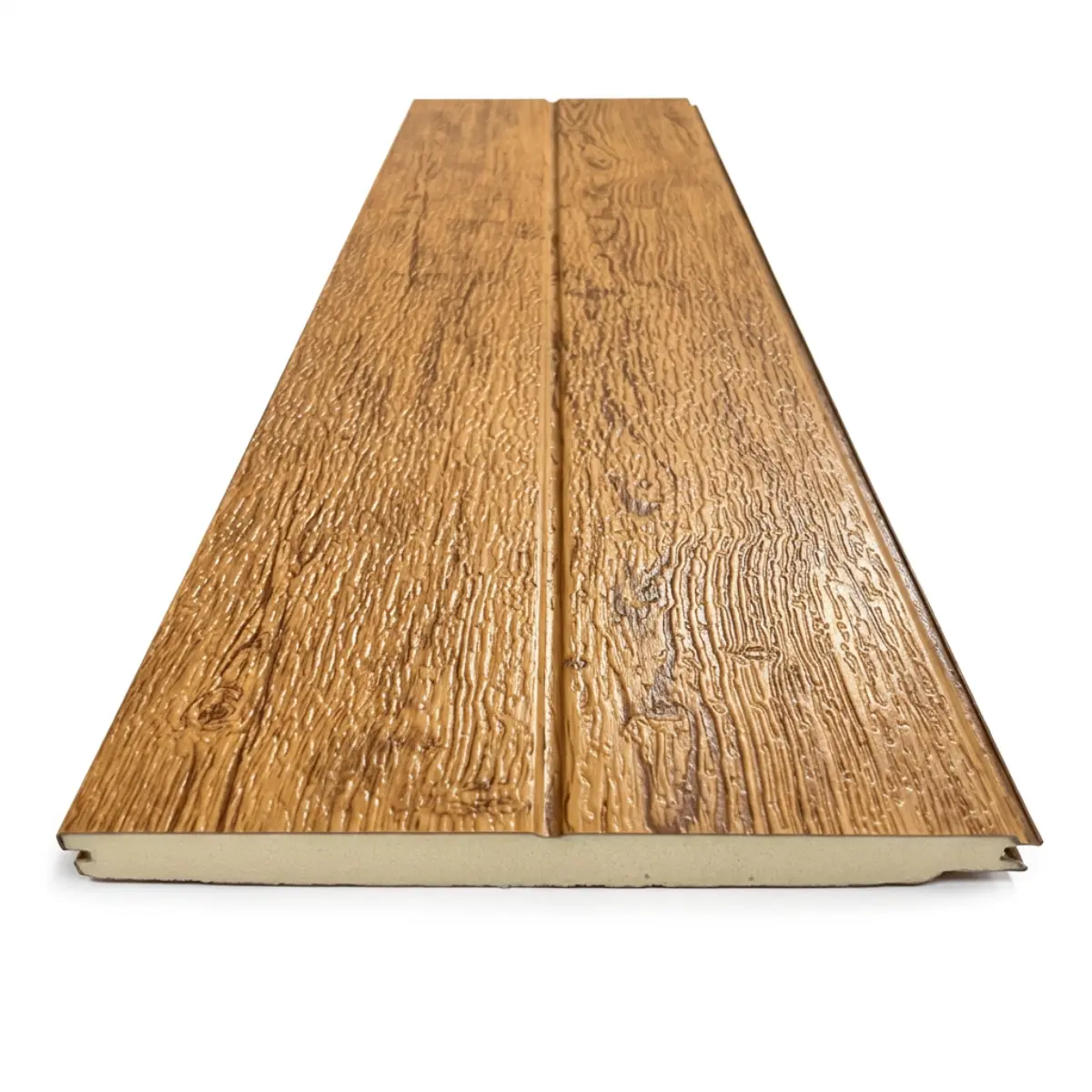 SIDING METÁLICO EXTERIOR 2 TABLAS MADERA