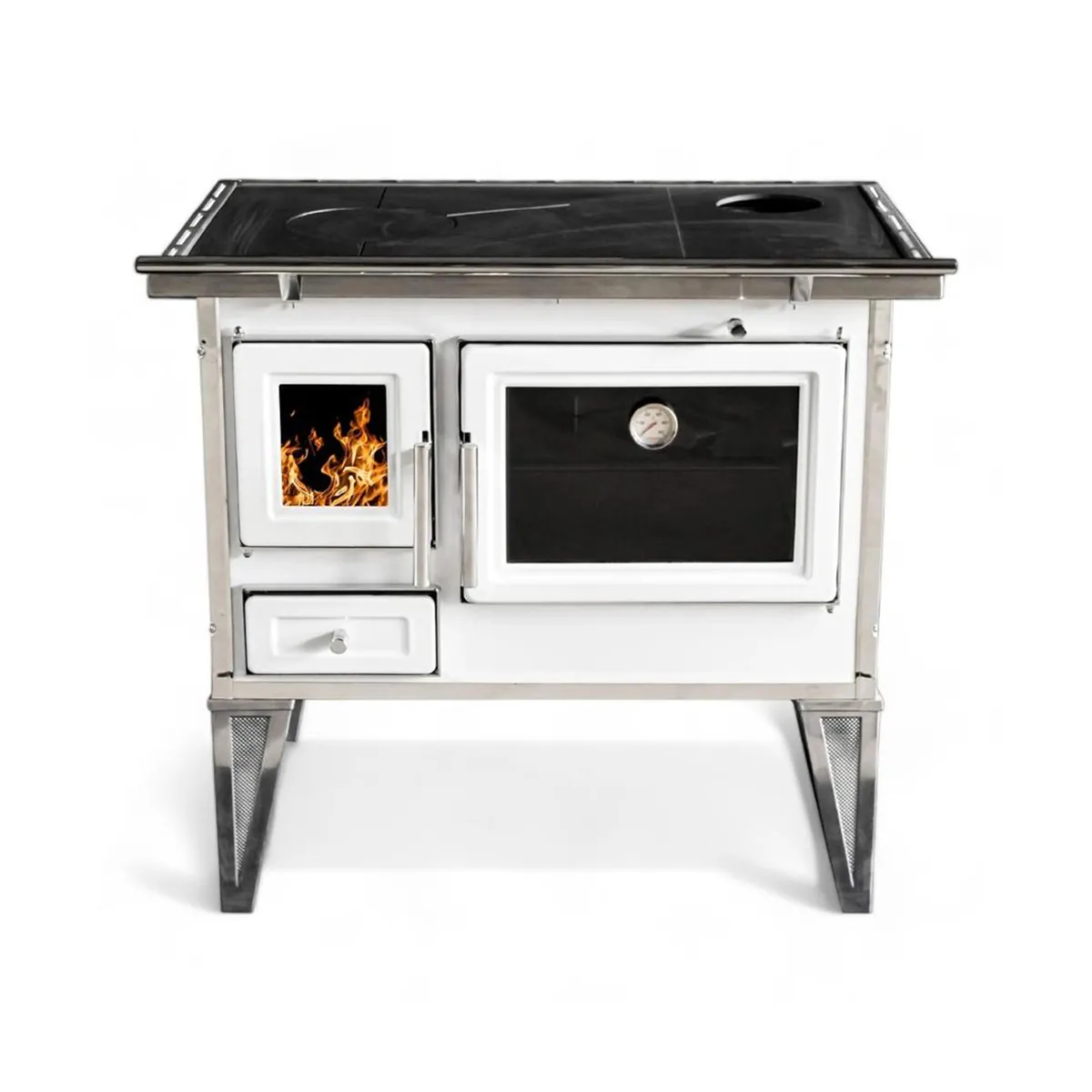 COCINA LEÑA L 82X56CM BLANCA C/KIT 5"