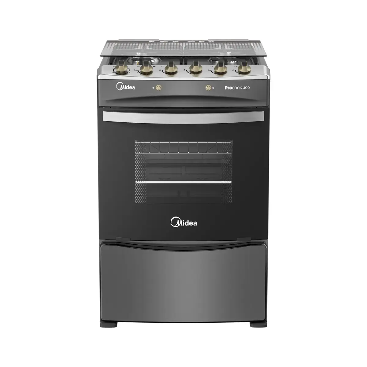 COCINA A GAS 4P GREY CARBON