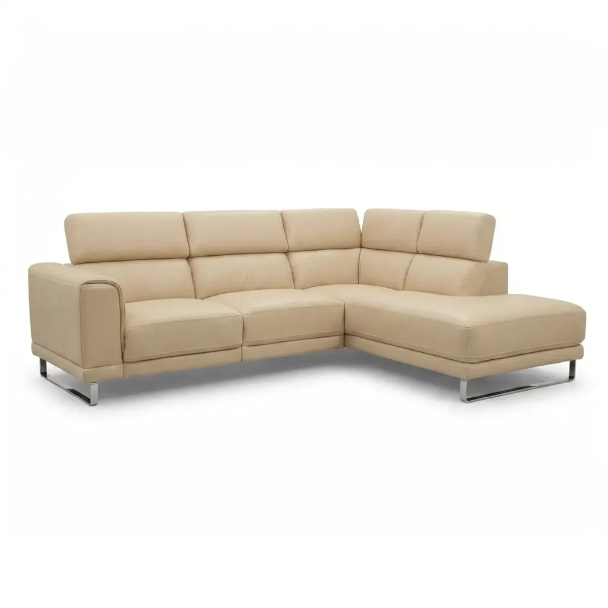 SOFÁ SECCIONAL NATUZZI CUERO BEIGE